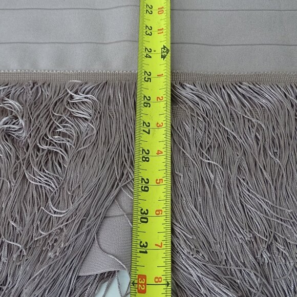 Venus Sleeveless Fringe Hem Knit Flapper Dress Mauve Women Size 12 Party NEW - Picture 13 of 14